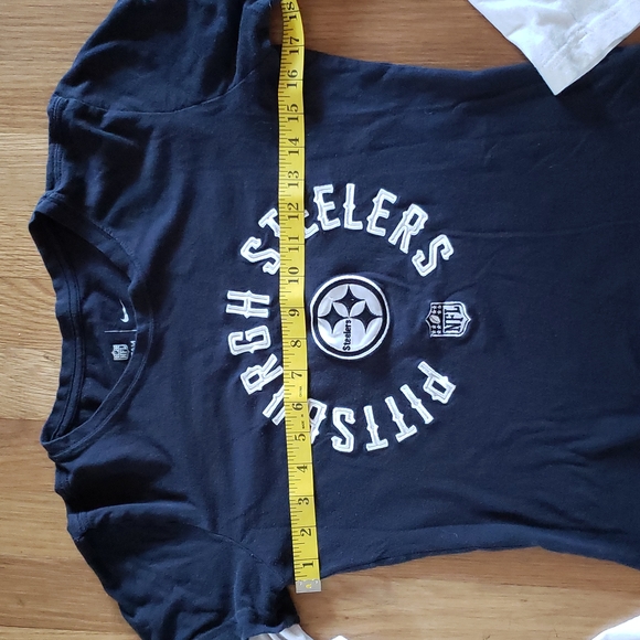 Nike Pittsburgh Steelers Long Sleeve Raised Stitched Lettering TShirt Size Small - Picture 5 of 8